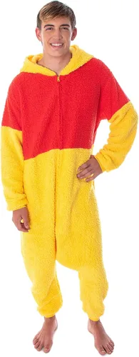 Vista 4 de Disney Winnie The Pooh Kigurumi - Disfraz para adultos traje de pijama Sherpa oso Pooh