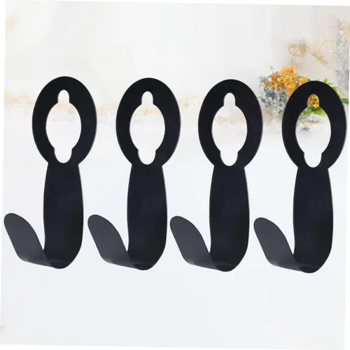 Vista 6 de ULTECHNOVO Abs Material Jardín Manguera Gancho Telescópico Almacenamiento Rack Ampliable Manguera Percha 4pcs Negro Soporte de Manguera Portador