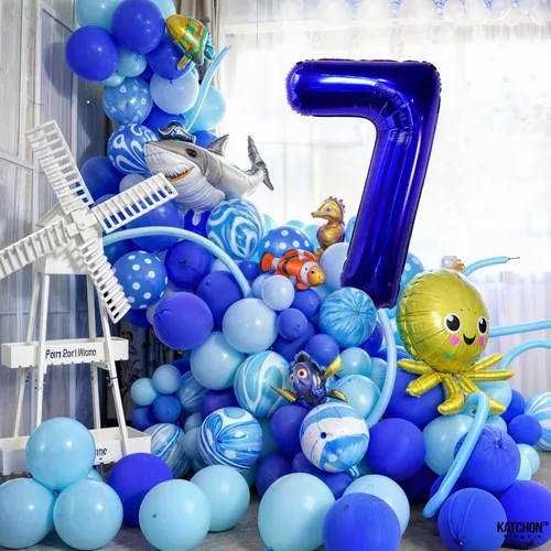 Vista 713 de KatchOn Globo negro del número 1 de 40 pulgadas, globo de feliz cumpleaños Large Mylar Number One Balloon for 1st Birthday Decorations, Foil