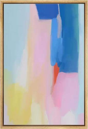 Vista 41 de MUDECOR Impresión en Lienzo Enmarcado Arte de Pared Pincelada Floral Abstracta en Tonos Neutros Cálidos Tonos Terrosos Ilustraciones Minimalismo