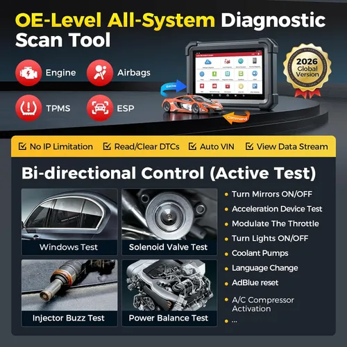 Vista 6 de 2025 LAUNCH X431 Pro Dyno Herramienta de escaneo de diagnóstico todo en uno para todos los automóviles, codificación ECU, control bidireccional, 38+
