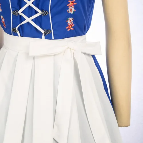 Vista 3 de JASAMBAC - Disfraz de Dirndl alemán para mujer, 3 piezas para Oktoberfest Carnaval