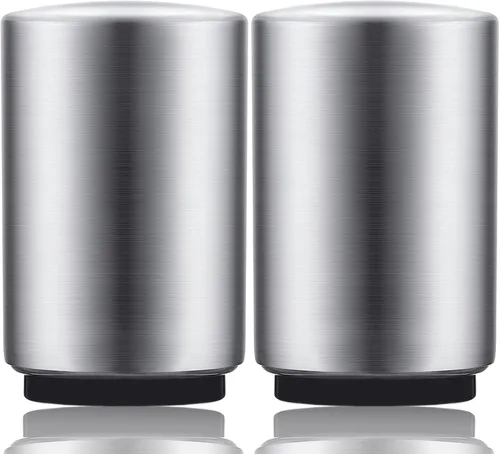 Vista 8 de Abrebotellas de cerveza de alta calidad (plateado), 1 pieza de acero inoxidable automático de empuje hacia abajo, sin daños, rápido de abrir 1