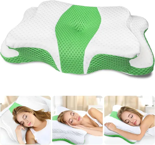 Vista 19 de CHxxy Memory Foam Pillows, Cervical Pillow for Neck and Shoulder Pain Relief, Ergonomic Contour Bed Pillow, Soft for Side Sleep Stomach Sleeping and