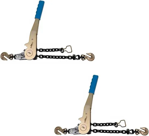 Vista 17 de Mytee Products Tensor de Cadena con Trinquete Fácil de 1/4" - 5/16" con Ganchos de Agarre y 2500 lbs WLL - Tensor de Carga con Trinquete de Amarre
