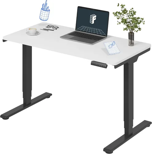 Vista 11 de FLEXISPOT E6 - Escritorio de pie eléctrico de 3 etapas con motor dual, 48 x 24, para usar sentado o de pie, soporta 220 lbs, altura ajustable