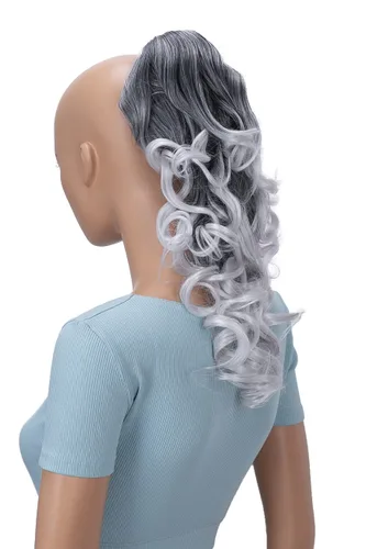 Vista 13 de CAISHA Extensión de clip de cola de caballo de 16 "voluminoso ondulado marrón ceniza H214