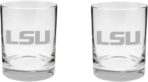 Vista 23 de Alabama - Juego de 2 vasos de cristal grabado satinado de 2 caras Marea carmesí de Alabama