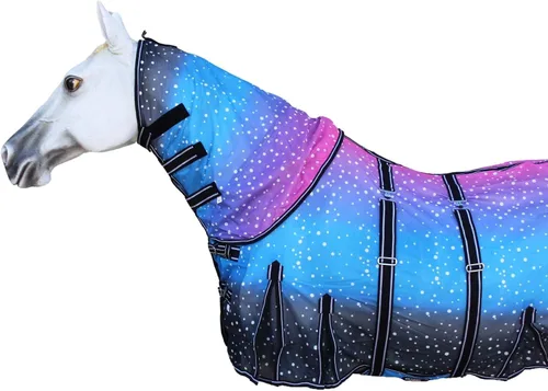 Vista 2 de Challenger Caballo Luz Verano Primavera Airflow Malla Mosca Hoja Desmontable Cuello Galaxy 73157