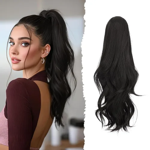 Vista 42 de SOFEIYAN Extensión de Cola de Caballo de 13" Larga y Rizada con Clip en Garra, Extensión de Cabello Sintético de Aspecto Natural para Mujeres