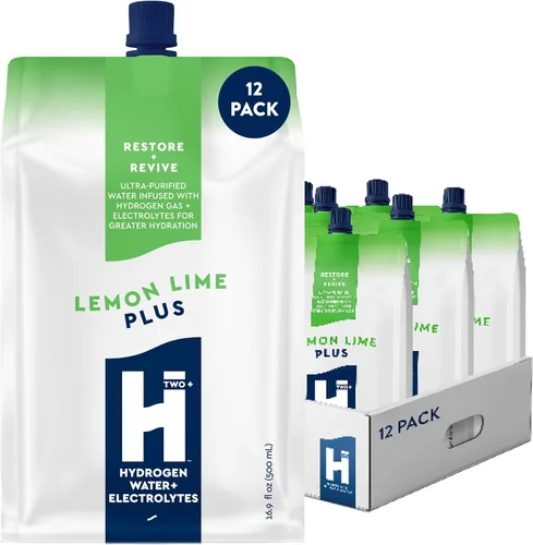 Vista 14 de HTWO Plus Agua de hidrógeno molecular con electrolitos, sabor a limonada de uva, paquetes de hidratación sin azúcar, paquete de 6 unidades de 16.9