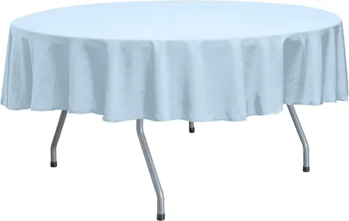 Vista 6 de ULTIMATE TEXTILE Mantel redondo reversible Shantung Satin Majestic de 72 pulgadas, color morado