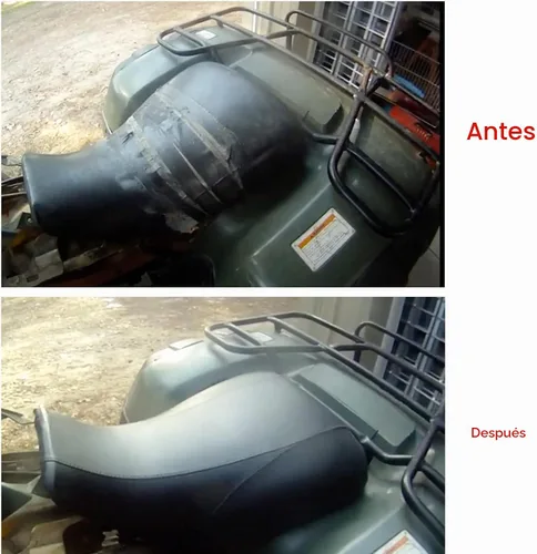 Vista 4 de Fundas de asiento de ATV negras, impermeables, antideslizantes, universales para la mayoría de ATV