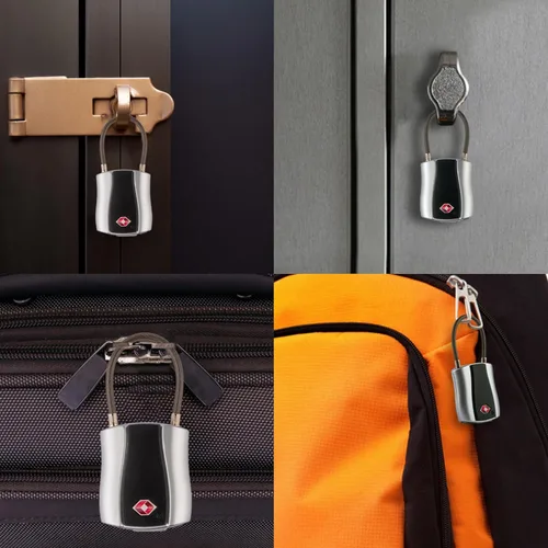 Vista 7 de tag8 Dolphin - Candado inteligente (paquete de 1), compatible con la TSA para maleta y equipaje con alarma, candado Bluetooth sin llave para maleta