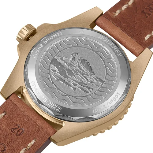 Vista 3 de BODERRY Relojes de buceo automáticos japoneses originales para hombre caja de bronce con cristal de zafiro 3281ft impermeables para hombre con bisel
