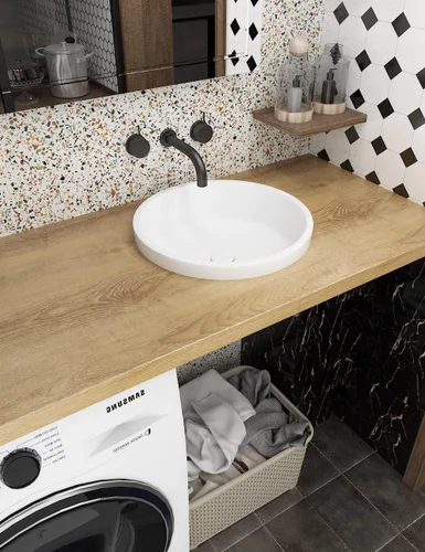Vista 5 de FunStick Papel de contacto de madera marrón grueso, papel tapiz de madera para despegar y pegar, papel tapiz de madera rústica con grano de madera