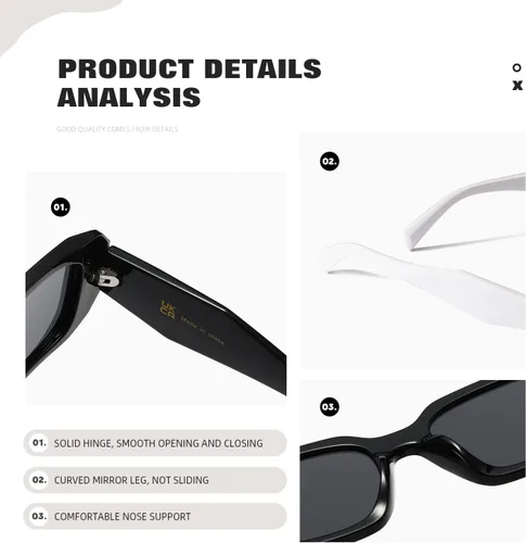 Vista 6 de Y2k - Gafas de sol para mujer y hombre, cuadradas, modernas, modernas, retro, con protección UV