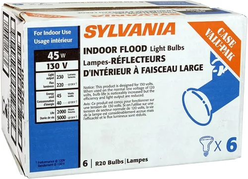 Vista 6 de Sylvania - Bombilla incandescente E26 Base de 45 W R20, 1 unidad Acabado reflector