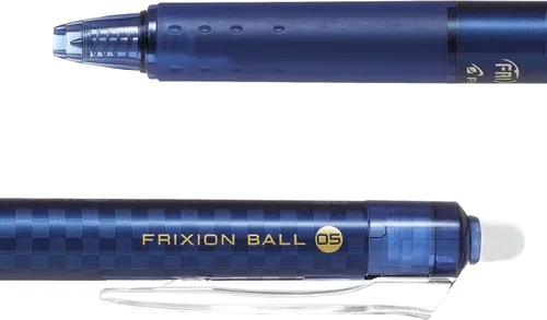 Vista 2 de Pilot Bolígrafo Frixion Ball Knock, Design Series Plaid, 0.020 in, azul marino (LFBK23EF-DBNVB)