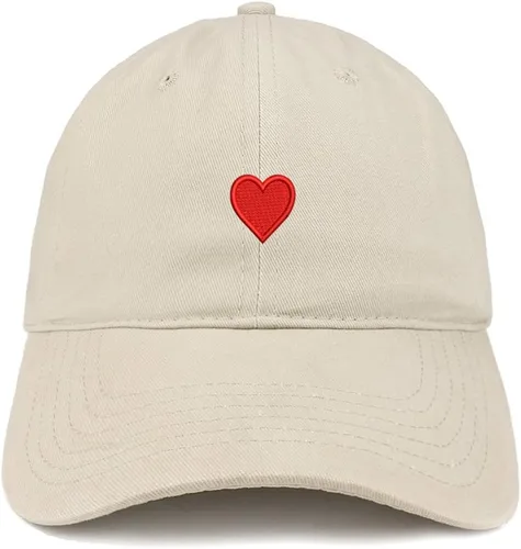 Vista 8 de Trendy Apparel Shop Emoticon - Gorra de algodón bordada con diseño de corazón, ajustable, para papá Real