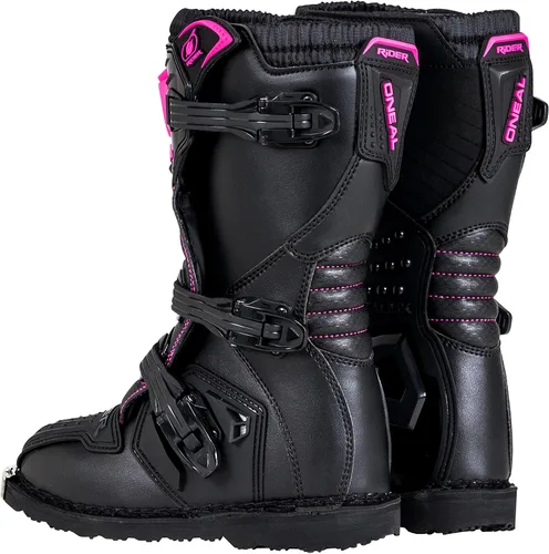 Vista 2 de O'Neal Botas para mujer Nuevo Logo Negro/Rosa Motorcycle Boots