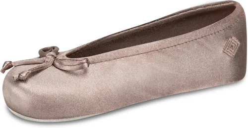 Vista 9 de isotoner - Zapatos satinados para bailarinas, con moño, suela de gamuza Ceniza