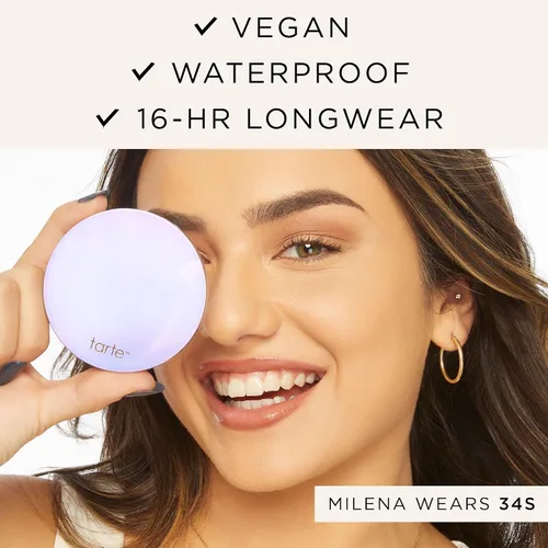 Vista 6 de tarte face tape polvo compacto – Polvo impermeable de cobertura media con ácido hialurónico, hongo de nieve y péptidos para suavizar y fijar