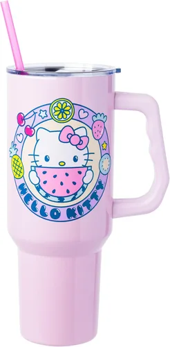Vista 33 de Silver Buffalo Betty Boop Core - Vaso de acero inoxidable con tapa para pajilla, tapa, popote y asa, 40 onzas