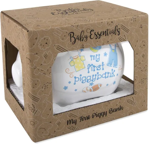 Vista 5 de Baby Essentials Mi primera alcancía, las primeras alcancías de bebé para niños y niñas (Azul)