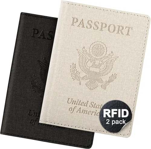 Vista 21 de Funda para pasaporte de vacunación, Azul 2PK
