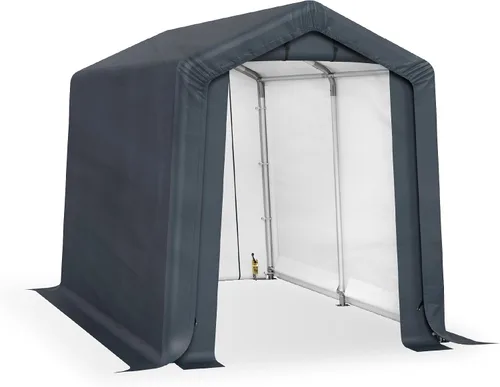 Vista 8 de MFSTUDIO Cobertizo portátil, tienda de campaña de almacenamiento de 6 x 10 pies, cobertizos para motocicleta, toldo resistente con puertas