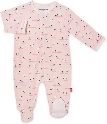 Vista 37 de Magnético Me Pijamas con piecitos de modal suave para bebé con cierre magnético rápido Pijama para niños y niñas, recién nacido a 24 meses