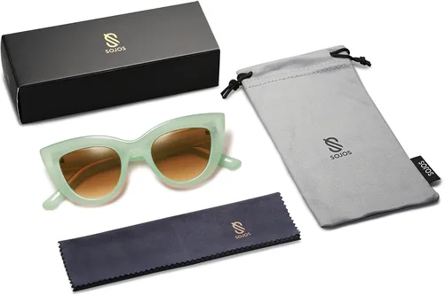 Vista 13 de SOJOS Retro Small Vintage Cat Eye Sunglasses for Women Cute Fashion UV400 Sunnies SJ2939