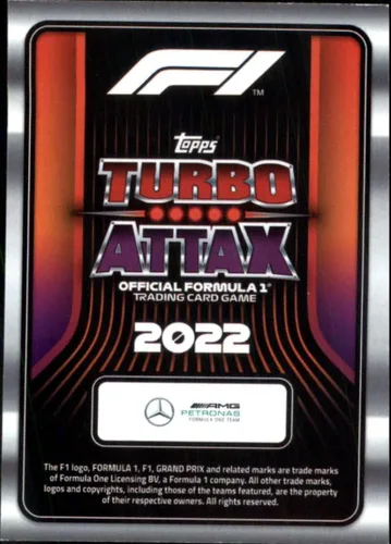 Vista 2 de 2022 Topps Turbo Attax F1 Mirror Foil Pink Racing #283 Lewis Hamilton Mercedes Oficial Fórmula 1 Trading Card
