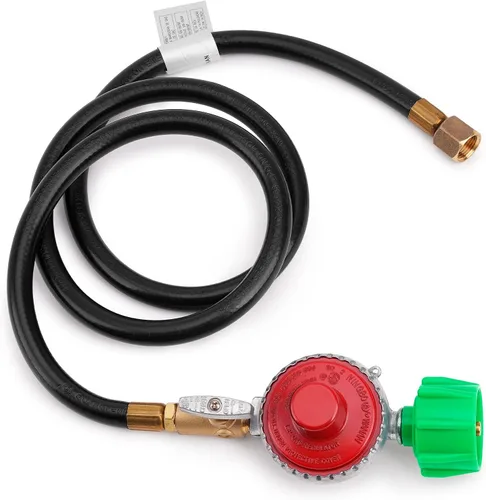 Vista 5 de Stanbroil Válvula Reguladora Ajustable de Alta Presión de Propano de 48 Pulgadas 10 PSI con Conjunto de Manguera - QCC1 x Conexión Giratorio de 3/8