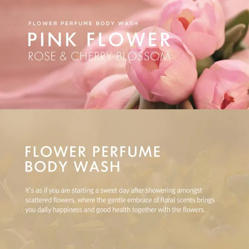 Vista 4 de SHOWERMATE Gel de baño Flower Perfume 40.57 fl oz / 1.2 L (rosa - rosa y flor de cerezo)