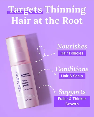 Vista 3 de Keranique Follicle Booster - Spray estimulador del folículo capilar enriquecido con queratina para una restauración de densidad más gruesa