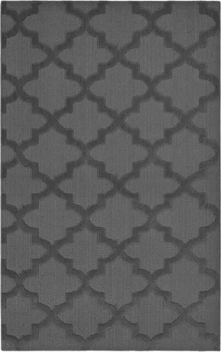 Vista 18 de Alfombra de Área Garland Rug Quatro Negra de 3' x 5' con Diseño de Enrejado Cut-Loop - Suave, Cómoda, Elegante y Económica en un Hermoso Color Negro