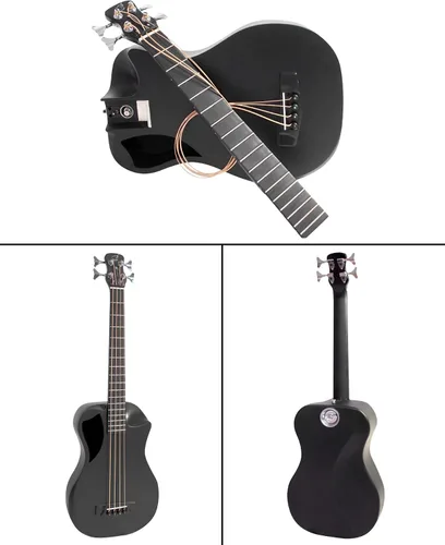 Vista 5 de Journey Instruments - Guitarra de viaje plegable de fibra de carbono OB660M Negro