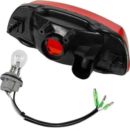 Vista 4 de Caltric Conjunto de luz trasera con bombilla compatible con Suzuki Eiger LT-F400 LT-F400F LT-A400 LT-A400F 2002-2007 / Vinson LT-A500F 2002-2007