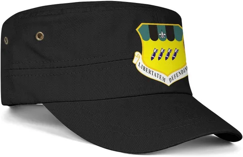 Vista 3 de Cadet Army Cap 2D Bomb Wing Adjustable Baseball Hat Vintage Military Flat Top Cap