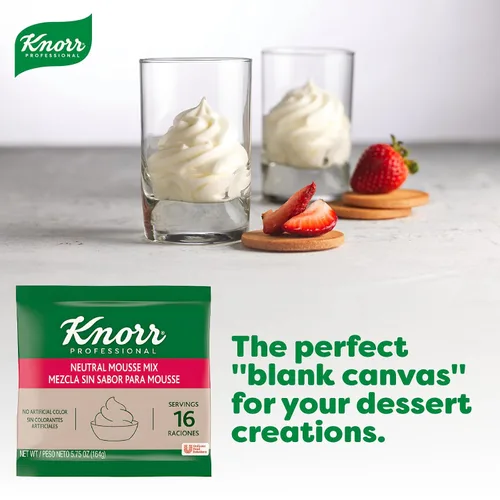 Vista 3 de Knorr Mezcla de postre profesional de mousse neutra, sin colores artificiales, 5.75 onzas (paquete de 10)