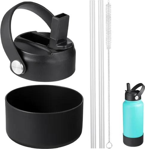 Vista 14 de Lids with Straw for Hydroflask Wide Mouth 20 32 40 oz, Flex Straw Lid Fit for Hydro Flask Sports Water Bottles, Flexible Handle Replacement Lid