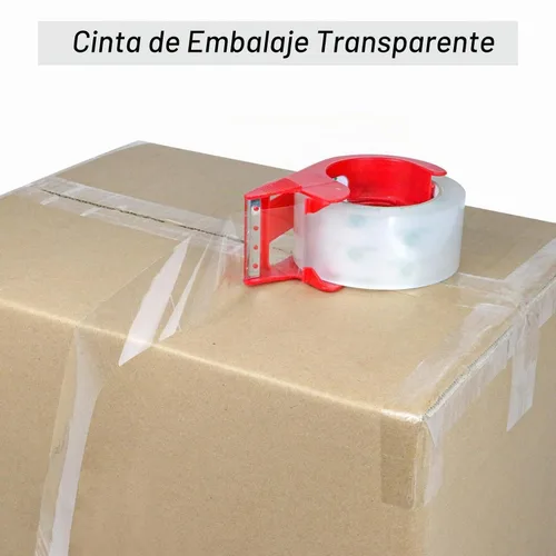 Vista 3 de BOMEI PACK 12 rollos de cinta de embalaje transparente con dispensador gratis, cinta de repuesto resistente para envío y embalaje, 2.4 mil 1.88