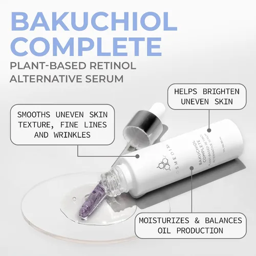 Vista 2 de COSMEDIX Bakuchiol - Suero facial alternativo de retinol completo a base de plantas, suero hidratante para líneas finas, arrugas y tono de piel