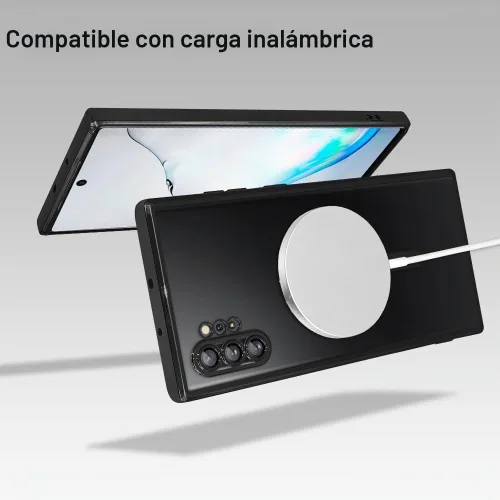 Vista 2 de AIGOMARA - Funda magnética para Samsung Galaxy Note 10 Plus de 6,8 pulgadas, color negro Wireless Charging Compatible, Flexible, Soft TPU