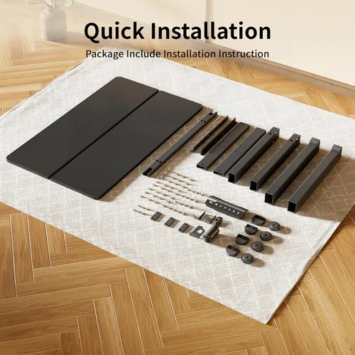 Vista 8 de BIZUM - Escritorio de pie eléctrico de 40x24 pulgadas con ajuste de altura y configuraciones de memoria, escritorio ergonómico para sentarse o estar