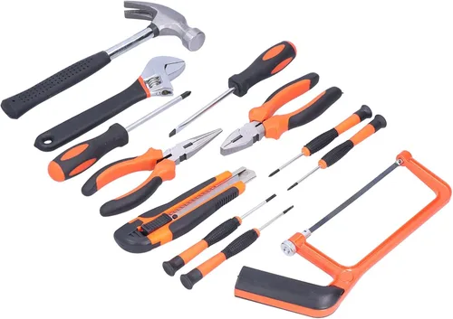 Vista 5 de FIXMAN - Kit de herramientas profesionales para el hogar, juego completo de herramientas manuales de reparación con caja de almacenamiento