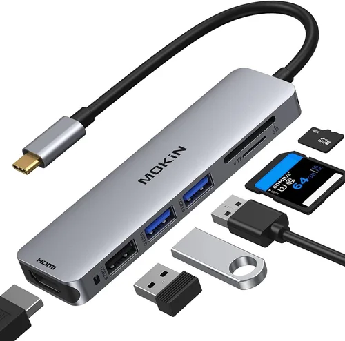 Vista 13 de Hub USB C de 10 Gbps, divisor USB C MOKiN con salida de video 4K a 60Hz