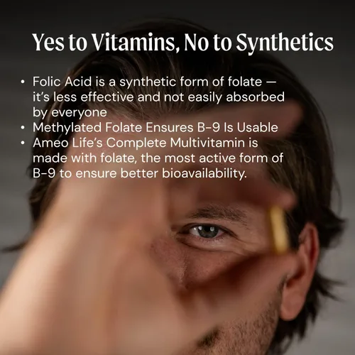 Vista 4 de Multivitamínico diario para hombres y mujeres adultos, multivitaminas quelatadas con zinc, biotina, yodo, cromo, manganeso y vitaminas A, B6, B12